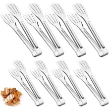 Kochzange 18 cm, hochwertige Verarbeitung mit Spülmaschineneignung, perfekt für viele Anlässe, Küchenclips zum Servieren, Grillen, Braten,