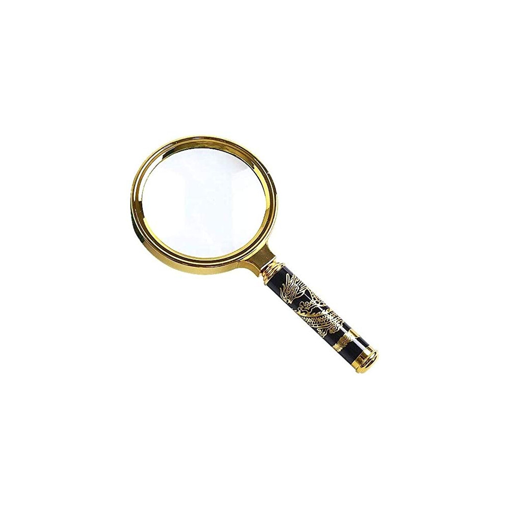 Lupe, 10x, 60 mm, portable, handheld magnifier for reading jewelry, newspapers, and books (B)