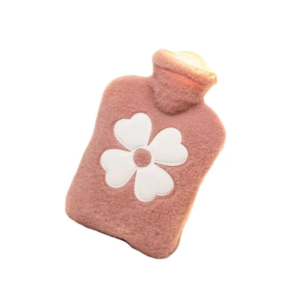Winter Hot Water Bottle, Cute Girls Student Plush Hot Water Bottle, Explosion Proof Cute Hand Warmer Available for Adults and Kids (Pink, 1000ml)