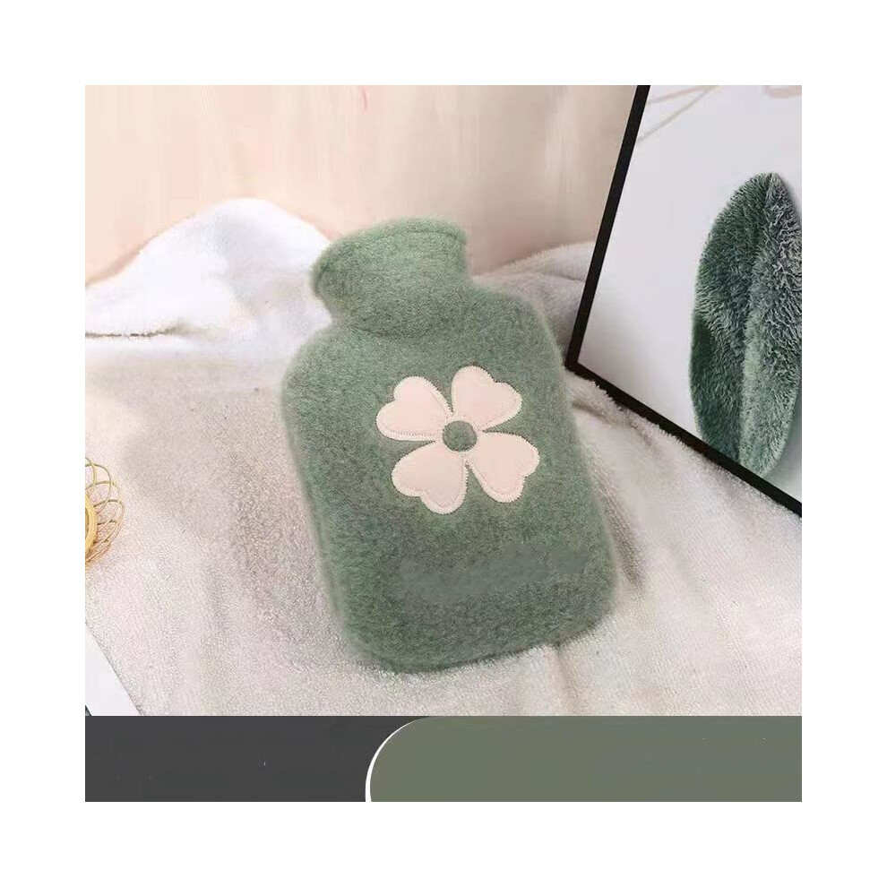 Green Winter Hot Water Bottle, Cute Girls, Plush, Explosion Proof Hand Warmer (Green)