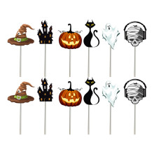 Décorations alimentaires sur le thème d'Halloween, articles de fête avec pics à cocktail réutilisables, rehaussez votre ambiance festive avec 48