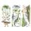 Ρουστίκ Χρυσή Τέχνη Τοίχου, Ζωντανά Μεταλλικά Κρεμαστά Γλυπτά από Φύλλα Ginkgo για 1
