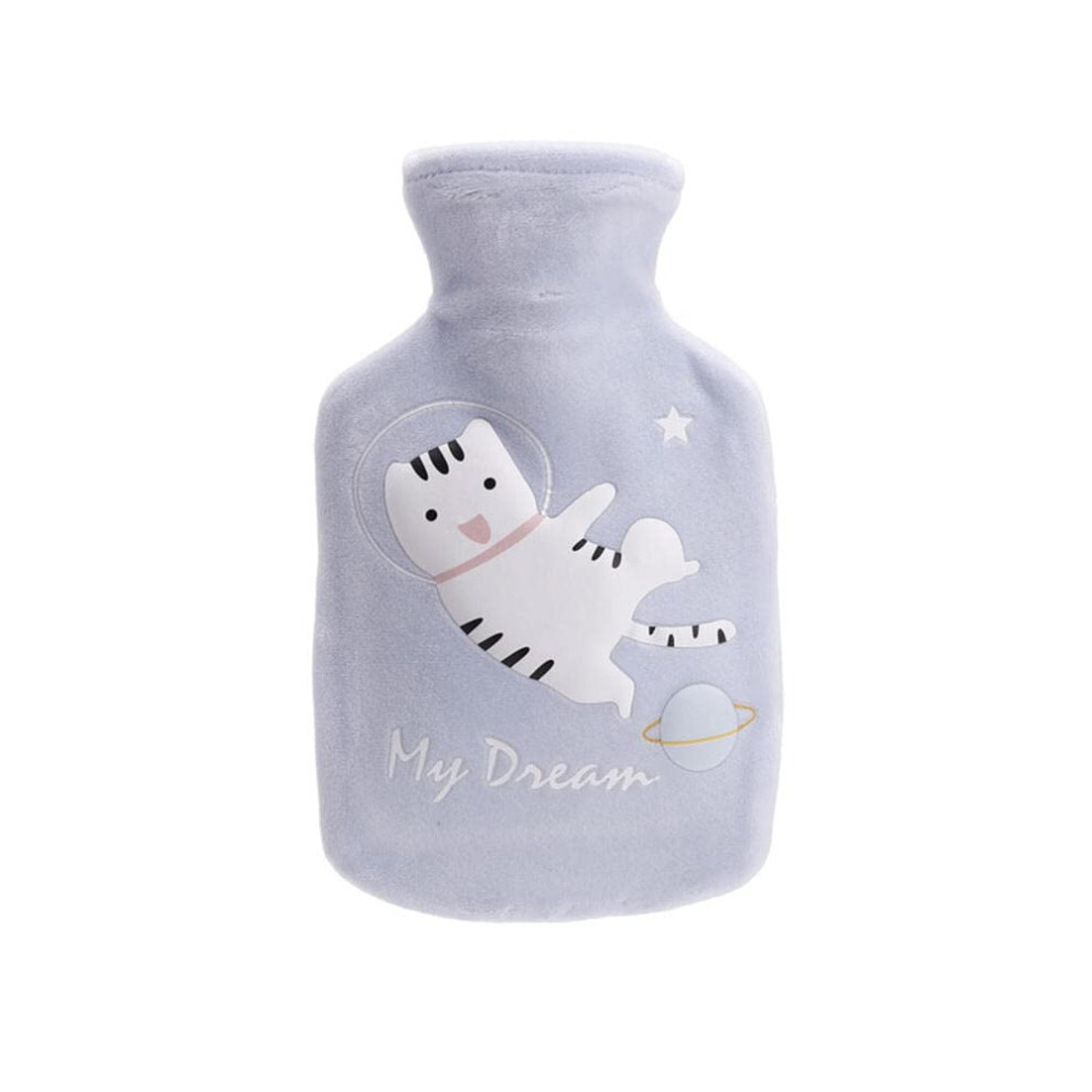 Hot Water Bottle Bag Hand Warmer Cat Pattern Winter Warm Abdominal Pain Relief (C)