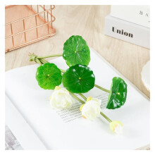 Artificial Lotus 27cm Long White Pink Lifelike Water Lily For Micro Landscape Wedding Pond Garden Decor