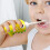 Children's toothbrush with soft bristles, safe, fun yellow 1pack 2