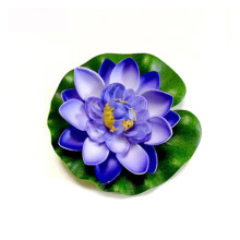 Artificial Lotus Floating Foam Flower With Water Lily Pad For Home Pond Decoration Lifelike Ornament Color 1Pcs06