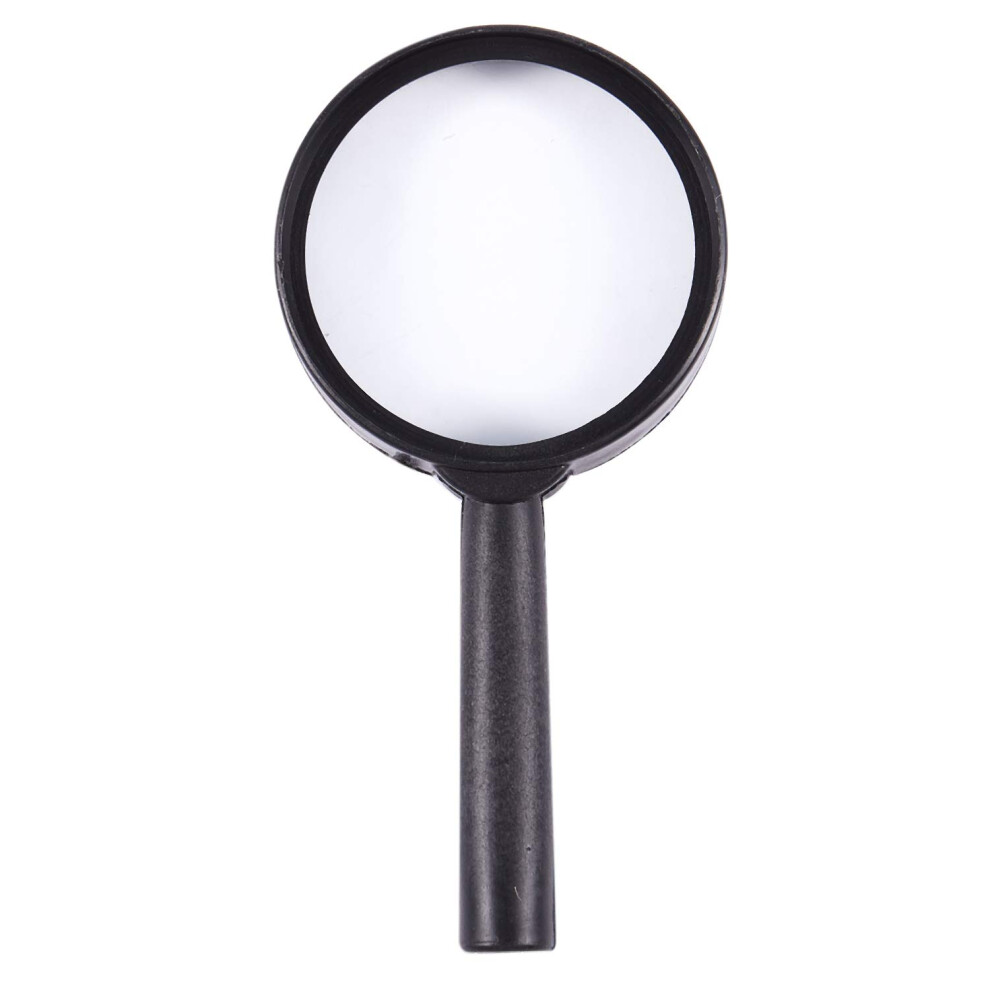 Black Plastic Hand Magnifier With 40Mm Lens And 3X Magnification Â