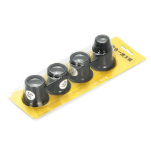 Jewelers Magnifying Glass Magnifier 5x10x15x20x Jewelry Eye Loupe Monocle for Watch Stamping Professional Jewelers Magnifying Glass 4 Pack