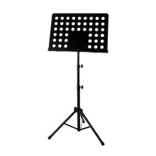 Music stand, orchestra music stand, allmetal construction, fully adjustable music stand, professional black music stand for musical instruments.