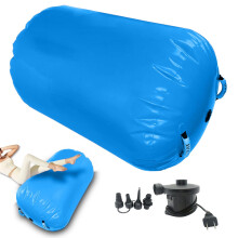 Air Roller Gymnastics Barrel Inflatable Back Handspring Trainer Tumbling Mat With Pump