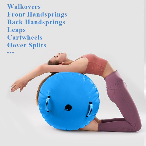 Air Roller Gymnastics Barrel Inflatable Back Handspring Trainer Tumbling Mat With Pump 1