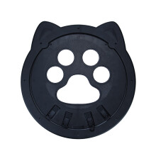 Cat Gate Door, Cat Flap for Indoor and Outdoor Use with Magnetic Flap, Automatic Closing Lockable Door, Easy Installation, Pet Flap, Black Black S