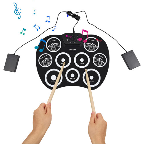 Elektronisches Schlagzeug, Hand-Roll-Drum-Set, 9 2