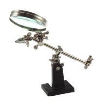Third Hand Soldering Iron Stand Helping Vice Clip Tool Glass Jeweller Magnifying Glass Charitable