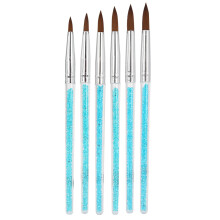6 stücke Nylon Haar Nail art Pinsel DIY Blume