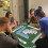 Mahjong Table , NonSlip Noise Reducing Tablecloth, 2.56ft Green 2