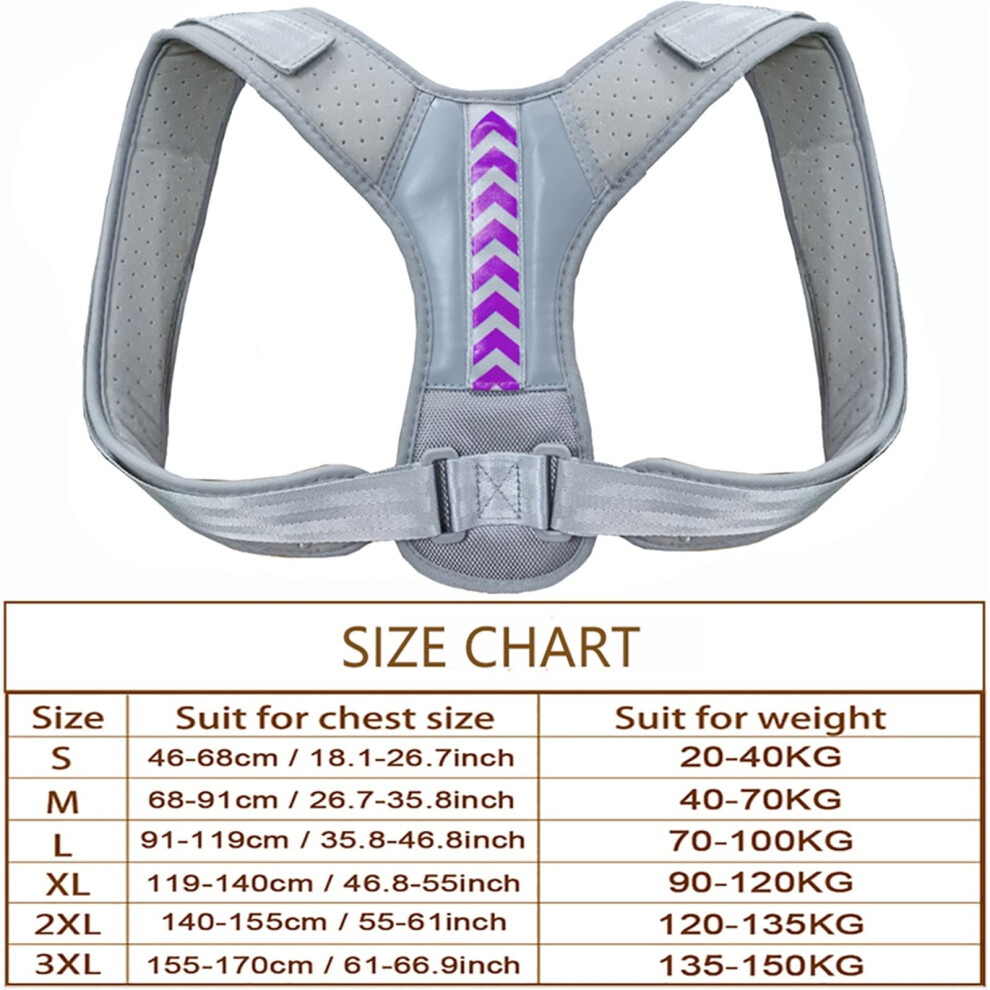 Posture Corrector Spine Back Shoulder Support Adjustable Brace Size M Color Type B04 Humpback Relief