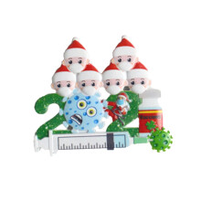 Ornament din rășină pictat manual, cadou creativ de sărbători, cu design de amintire a familiei, pandantiv personalizabil cu nume, cu șnur