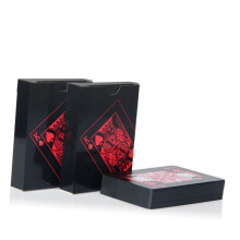 1 Set Waterproof PVC Poker Cards Set, Creative Reusable Playing Cards, Red Colour with Cardboard Box for Fun Card Games and Poker Evenings