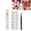 Nail Art Strass gebogene Pinzette Silikon 10