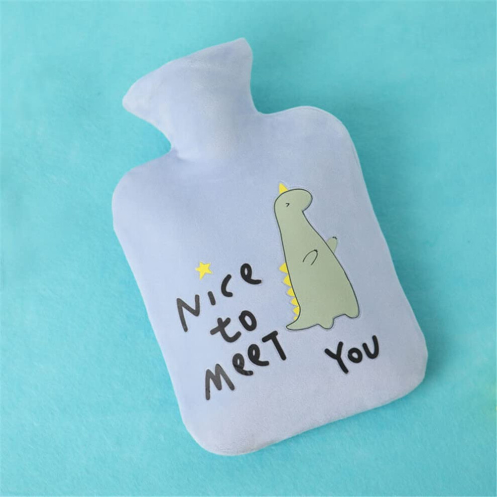 PVC Hot Water Bottle with Fluffy Plush Cover Short Fleece Cartoon Dinosaur Pattern 500ml 1000ml 2000ml Ref: 7913