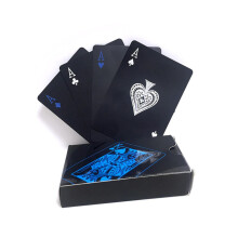 PVC Poker Family Games Waterproof Playing Cards Creative Poker Set Blue