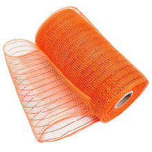 Dekoratives Netzband für DIY-Bastelprojekte, wasserfestes Poly-Netzband mit Metallic-Folie für Kranzherstellung und Heimdekoration, vielseitig