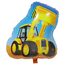 Baloane cu tematică de construcții pentru decor de ziua de naștere, set de baloane cu camion basculant și camion de pompieri La mulți ani, balon