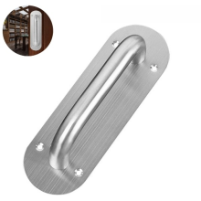 Plaque de poignée de porte commerciale élégante, poignée de porte en acier inoxydable facile à installer, plaque de poussée et de traction pour