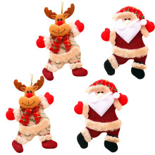 Ideaal cadeau, kerstboomversiering, schattige pluche figuurtjes voor de feestdagen, voegen charme toe aan je huis, set van hoogwaardige zachte pluche