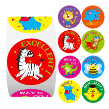 Motivations Tiermotive, greamán 500decorative, 25mm mit8Tiere greamán greamán, Kinder Belohnung Tieraufkleber, Aufkleber für Eltern