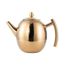 Stainless Steel Tea Kettle 1.5L Capacity With Tea Strainer And Lid, Stovetop Teapot, Gold Color, For Kitchen Hotel Restaurant