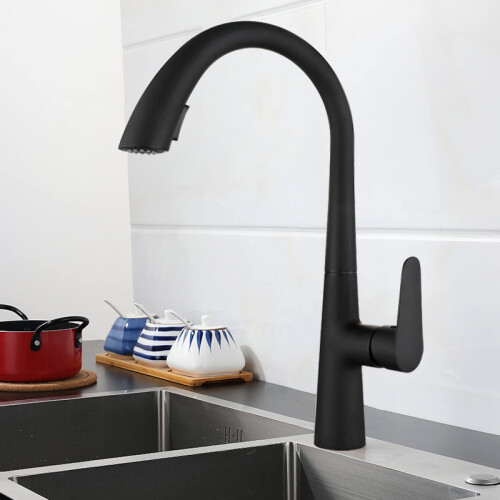 Kitchen Mixer Tap Pull Out Spray 2 Spray Modes Hot And Cold Brass Single Level Kitchen Sink Pull Down Sprayer Chrome