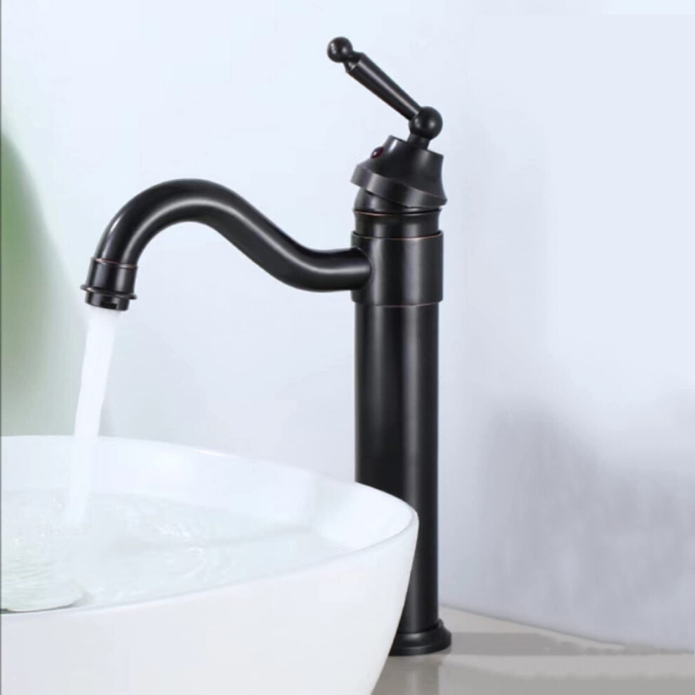 Bathroom Faucet Vintage 360 Degree Swivel Spout Arc Single Lever Basin Mixer Tap Gold Finish Hot And Cold 9323874554235