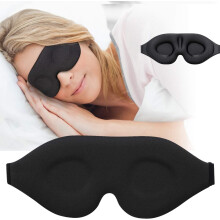 Luxe slaapmasker voor multifunctioneel gebruik, 3D oogcomfort voor zijslapers met drukvrije oogkassen en verstelbare elastische band, ademend zacht