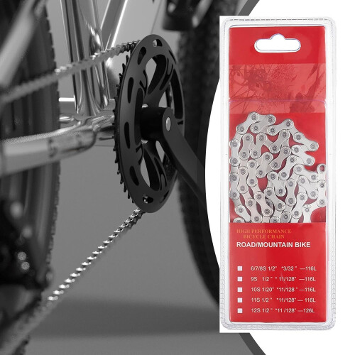 Chain for Bikes, 6/7/8 Speed Bicycles, Replacement Chain, 116 Links, Efficient Power Transfer 1