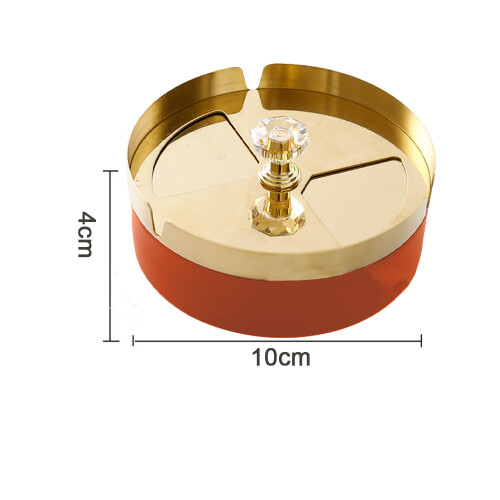 Cinzeiro de aço inoxidável à prova de vento com design elegante e sofisticado, resistente a quedas e queimaduras, compacto, portátil, fácil de 1