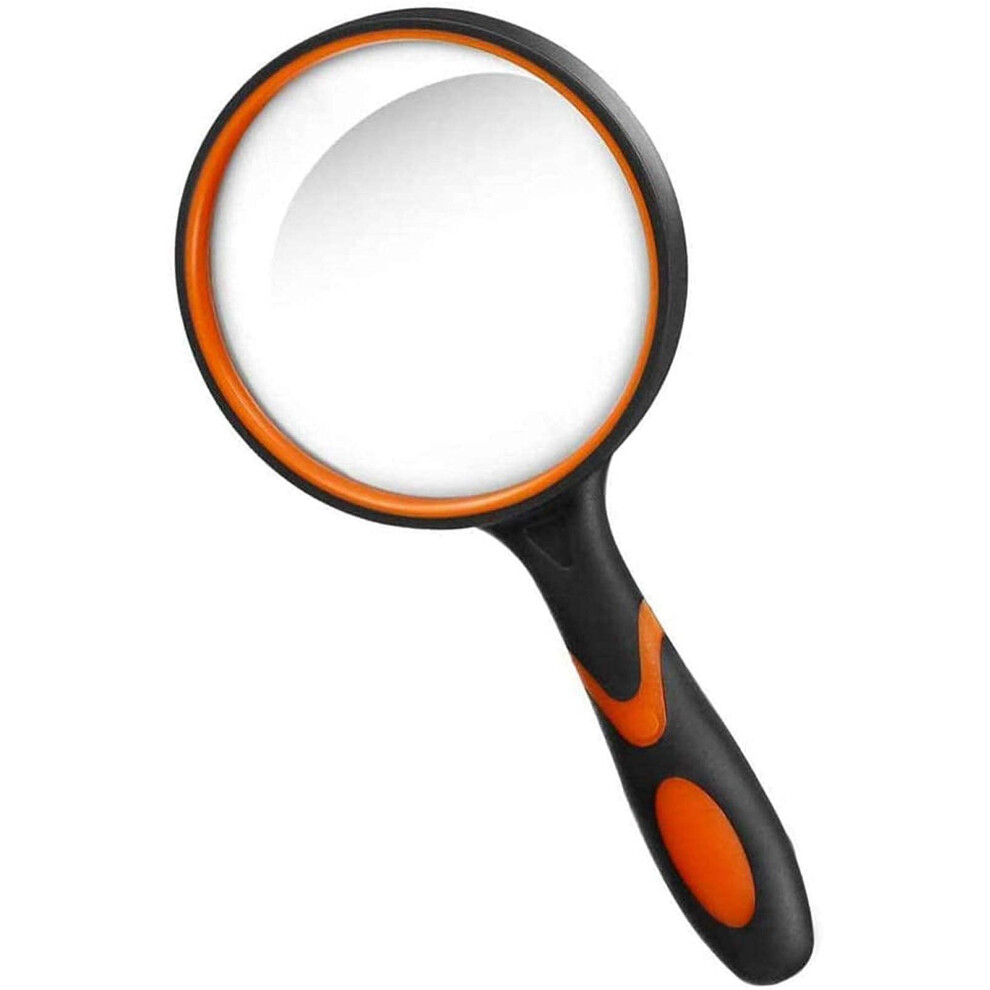 Lupen, Lupe 10x, real glass, 75 mm diameter, reading magnifier for books, newspapers, maps, puzzles, jewelry/a (A)
