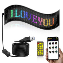 Flexible LED display, remote control programmable signage board with app control