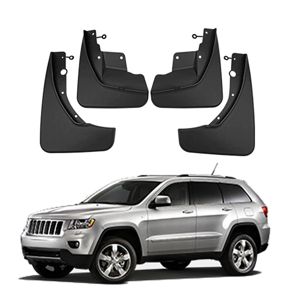 Mud Flaps 20112021 All Weather No Drill Splash Guards Front Rear For Jeep Grand Cherokee 9323874553894