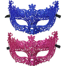 Luxuriöse und geheimnisvolle Maskenballmaske, venezianische Partymaske mit komfortablem Tragekomfort, wiederverwendbare Halbgesichtsmaske aus Spitze