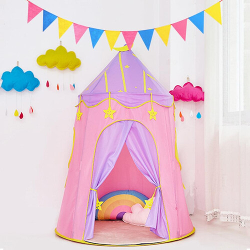 Φορητή σκηνή Pop Up για παιδιά, Playhouse Princess Castle με ύφασμα υψηλής ποιότητας, αδιάβροχα 2