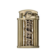 Vintage Brass Rocker Lighter Model A Portable Refillable Adjustable Soft Flame Outdoor Use Candle Gift For Men