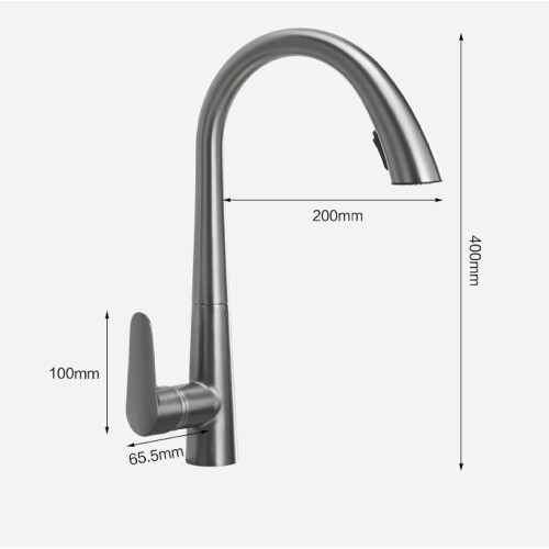 Kitchen Mixer Tap Pull Out Spray 2 Spray Modes Hot And Cold Brass Single Level Kitchen Sink Pull Down Sprayer Chrome 1