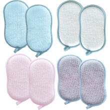 Helsevennlig maskinvaskbar rengjøringspute, ripefri teknologi, dobbelt formål mikrofiber for kjøkken, hjem