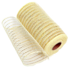 Ruban décoratif de qualité supérieure pour décorations festives, ruban en maille imperméable et durable pour la confection de couronnes et