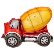 Pachet baloane folie pentru petrecere de ziua de naștere, set de baloane La mulți ani cu camion basculant și vehicul de inginerie, balon folie