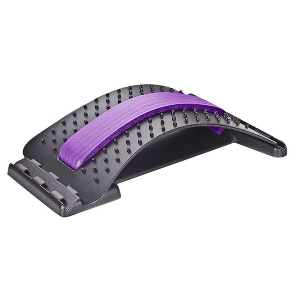 Back Stretcher 1Pc Back Stretch Equipment Massager Purple Size Lumbar Support Spine Pain Relief Lower Back