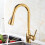 Pull Out Kitchen Mixer Tap Gold Finish, Dual Spray Mode, Pull Down Spray Head, Hot and Cold, Single Handle 4