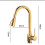 Pull Out Kitchen Mixer Tap Gold Finish, Dual Spray Mode, Pull Down Spray Head, Hot and Cold, Single Handle 2
